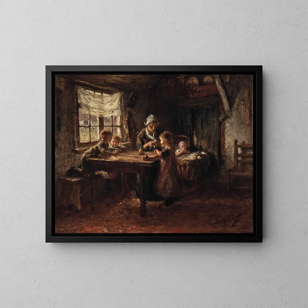 Jedzenie jabłek - Bernardus Johannes Blommers — oprawiony obraz na ścianie