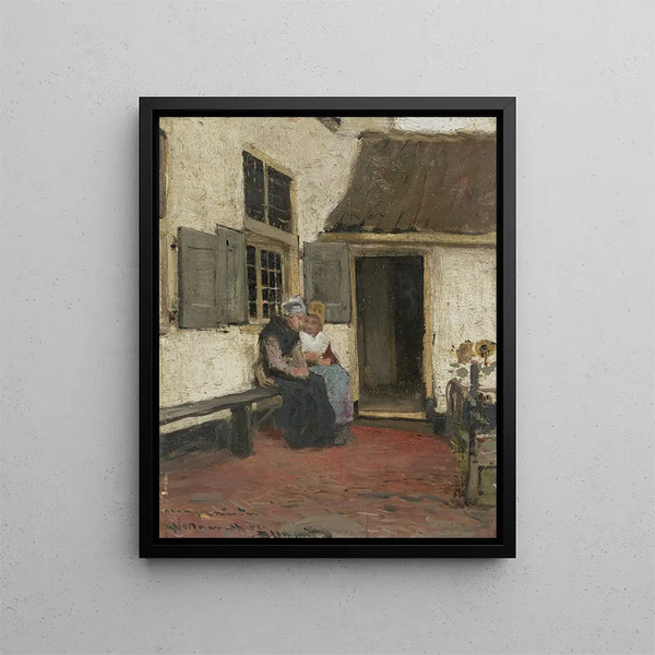 Potins de voisinage - Bernardus Johannes Blommers — oprawiony obraz na ścianie