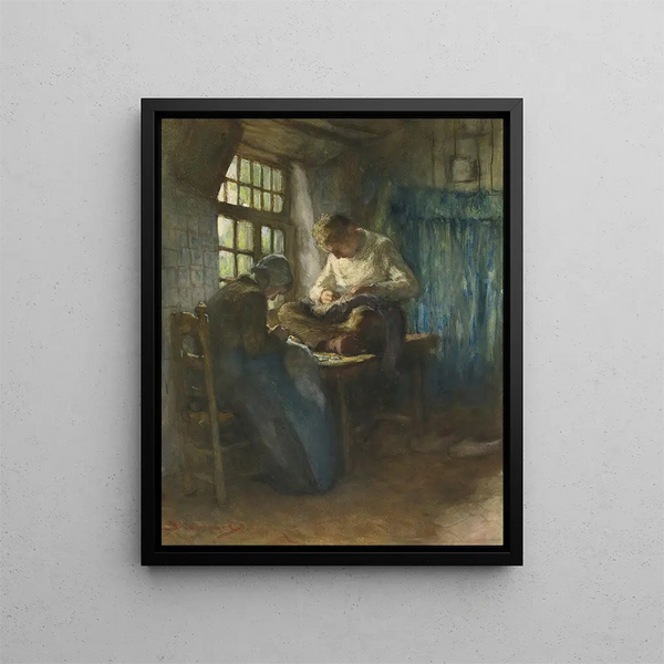Les tailleurs du village - Bernardus Johannes Blommers — oprawiony obraz na ścianie