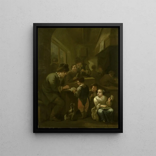 Le maître d'école - Bernardus van Schijndel — oprawiony obraz na ścianie