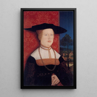 Portret Margarethe Rott z domu Vhlin - Bernhard Strigel — oprawiony obraz na ścianie