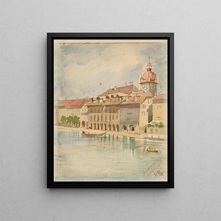 Hôtel de ville - Bertha Bucher — oprawiony obraz na ścianie