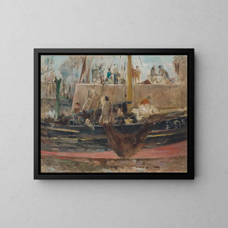 Berthe Morisot - Boats at quay.webp