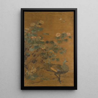 Reprodukcja obrazu Paonne et hibiscus - Bian Lu