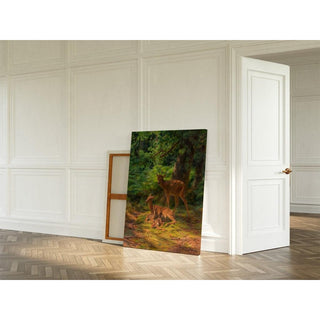 Biches et cerf au repos - Rosa Bonheur | Reproduction Tableau Décoration murale affiche copie