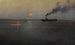Różowa księżyc na morzu w porcie Charleston - Birge Harrison — widok dzieła