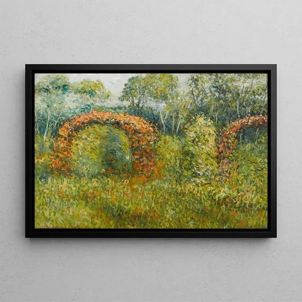La roseraie de Giverny - Blanche Hoschedé-Monet — oprawiony obraz na ścianie