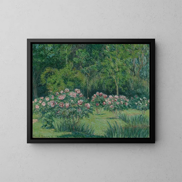 Le jardin de Giverny - Blanche Hoschedé-Monet — oprawiony obraz na ścianie