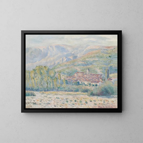 Village de PoujalsurOrb - Blanche Hoschedé-Monet — oprawiony obraz na ścianie