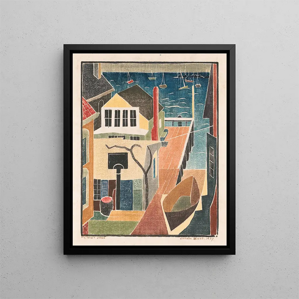 Mon studio du quai - Blanche Lazzell — oprawiony obraz na ścianie