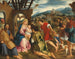 adoracji pasterzy - Bonifacio Veronese — widok dzieła