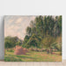 Reprodukcja obrazu Siana z sianokosami, poranek, Éragny - Camille Pissarro