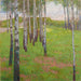 Brzozy o zmierzchu - Carl Moll — widok dzieła