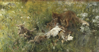 Bruno Liljefors - A Fox Family.webp