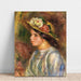 Reprodukcja obrazu Buste de Femme, Chapeau de Paille Garni - Pierre-Auguste Renoir