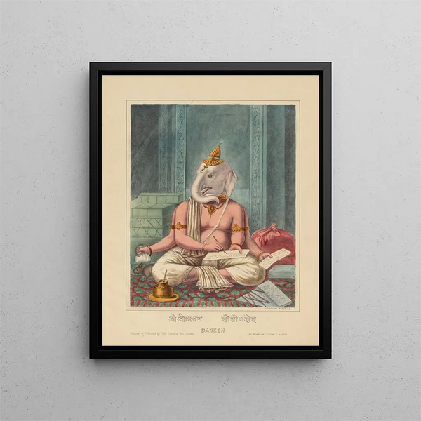 Calcutta Art Studio - Ganesha Transcribing the Mahabharata.webp