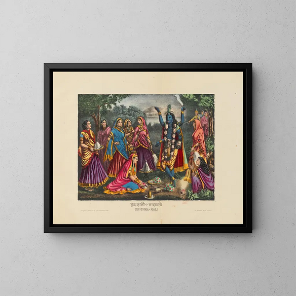 Krishna Kali - Calcutta Art Studio — oprawiony obraz na ścianie