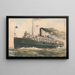 Le City of Buffalo, parowiec z bocznymi kołami parowca - Calvert Litho Co — oprawiony obraz na ścianie