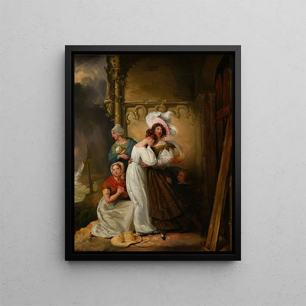 Scena burzy - Camille Joseph Étienne Roqueplan — oprawiony obraz na ścianie
