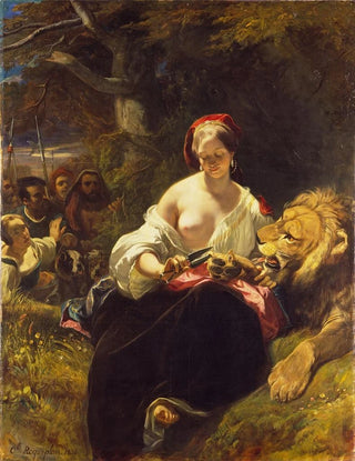 CamilleJosephEtienne Roqueplan - The Lion in Love.webp