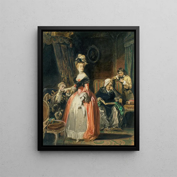 Le Baiser volé - Camille Joseph Étienne Roqueplan — oprawiony obraz na ścianie