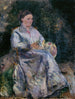 Julie Pissarro w ogrodzie - Camille Pissarro — widok dzieła