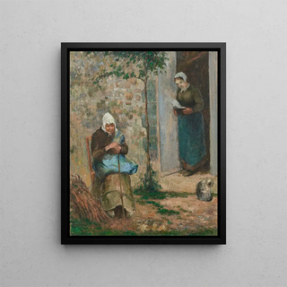 La Charité - Camille Pissarro — oprawiony obraz na ścianie