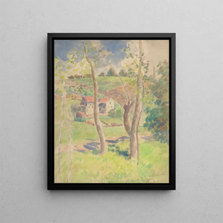 pejzażowy - Camille Pissarro — oprawiony obraz na ścianie