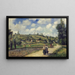 Pejzaż w pobliżu Pontoise, Droga do Auvers - Camille Pissarro — oprawiony obraz na ścianie