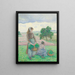 Wieśniaczki niosące kosz - Camille Pissarro — oprawiony obraz na ścianie