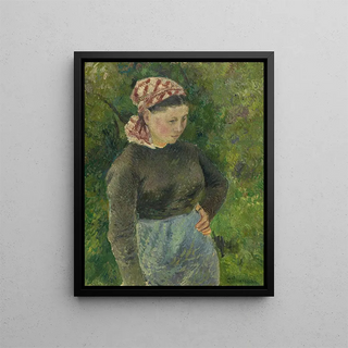 Wiejska scena - Camille Pissarro — oprawiony obraz na ścianie