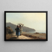 Dwie kobiety gawędzące nad brzegiem morza, Saint Thomas - Camille Pissarro — oprawiony obraz na ścianie