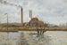 Fabryka Saint-Ouen-l'Aumône Powódź rzeki Oise - Camille Pissarro — widok dzieła