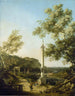 pejzaż angielski Capriccio z kolumną - Canaletto — widok dzieła