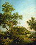 pejzaż angielski Capriccio z pałacem - Canaletto — widok dzieła