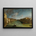 Wielki Kanał z Palazzo Balbi w kierunku Rialto - Canaletto — oprawiony obraz na ścianie