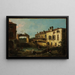Śluza w pobliżu Dolo - Canaletto — oprawiony obraz na ścianie