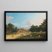 Londyn, widok na dawny Horse Guards i Banqueting Hall w Whitehall z Parku St James - Canaletto — oprawiony obraz na ścianie