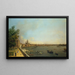 Londyn Tamiza z tarasu Somerset House w kierunku miasta - Canaletto — oprawiony obraz na ścianie