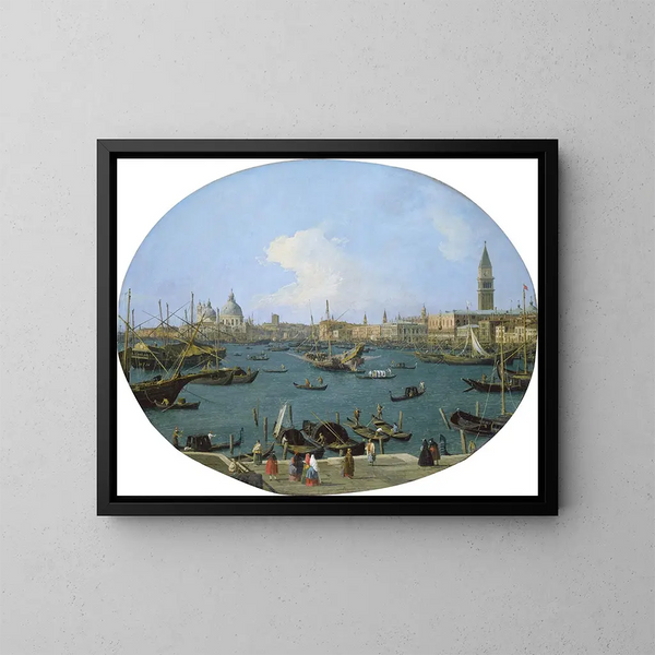 Widok z Bacino di San Marco w Wenecji - Canaletto — oprawiony obraz na ścianie