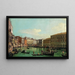Le Grand Canal, Wenecja, widok na południe w kierunku mostu Rialto - Canaletto — oprawiony obraz na ścianie
