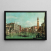 Le Grand Canal, Wenecja, patrzący na południowy wschód z Campo della Carità po prawej stronie - Canaletto — oprawiony obraz na ścianie