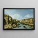 Le Grand Canal près du pont du Rialto Venise - Canaletto — oprawiony obraz na ścianie