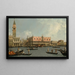 Le Molo z Piazzettą i Pałacem Dożów z Bacino - Canaletto — oprawiony obraz na ścianie