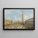 La Piazza San Marco à Venise regardant vers l'est vers la basilique - Canaletto — oprawiony obraz na ścianie