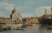 Wenecja Widok na kościoły Redentore i San Giacomo z zacumowanym statkiem wojennym, gondolami i barkami - Canaletto — widok dzieła