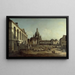 Widok na Neumarkt w Dreźnie z Jüdenhof - Canaletto — oprawiony obraz na ścianie