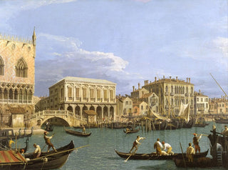 Widok na Riva degli Schiavoni w Wenecji - Canaletto — widok dzieła