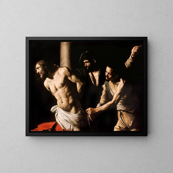 Chrystus przy słupie - Caravaggio — oprawiony obraz na ścianie