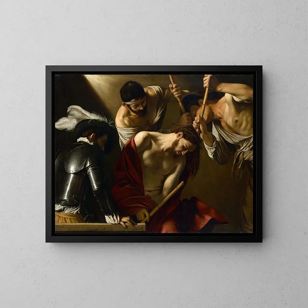 Le Couronnement d'épines - Le Caravage — oprawiony obraz na ścianie